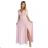 411-6 CRYSTAL langes schimmerndes Kleid mit Ausschnitt - dirty pink