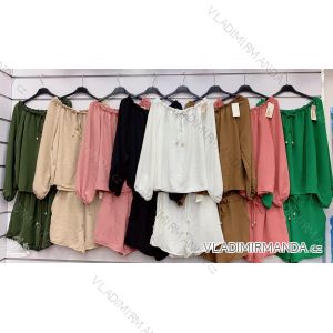 Langärmliges Damen-Set aus Shorts und Tunika in Übergröße (XL/2XL ONE SIZE) ITALIAN FASHION IMWGM231301