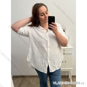 Shirt verlängert 3/4 Langarm Damen (L/XL/2XL ONE SIZE) ITALIAN FASHION IM423025