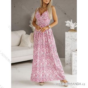 Langes Sommerkleid mit Trägern für Damen (S/M EINHEITSGRÖSSE) ITALIAN FASHION IMD23347-1