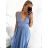 Trägerloses langes Partykleid für Damen (S/M EINHEITSGRÖSSE) ITALIAN FASHION IMPBB23B22631/DU S/M rosa