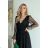 Damen Plus Size (42-46) langes elegantes ärmelloses Partykleid POLISH FASHION PMLBC23265-10 schwarz 34