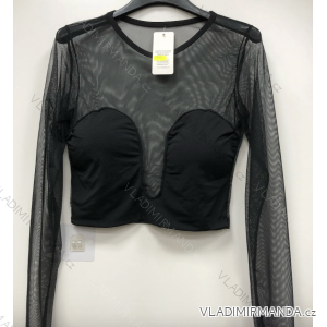 Langärmliges Crop-Top für Damen (S/M EINHEITSGRÖSSE) ITALIAN FASHION IMPCF239355MICRO