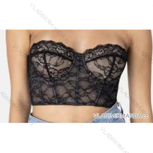 Ärmelloses Spitzen-Crop-Top für Damen (S/M EINHEITSGRÖSSE) ITALIAN FASHION IMPCF23wh8987