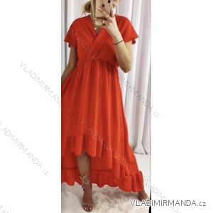 Langes Sommerkleid für Damen mit kurzen Ärmeln (Einheitsgröße S/M) ITALIAN FASHION imwm231577