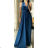 Langes trägerloses Sommerkleid aus Satin für Damen (S / M / L ONE SIZE) ITALIAN FASHION IMM22694