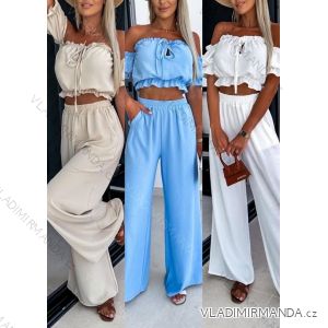 Carmen-Sommerhosen- und Crop-Top-Set für Damen (Einheitsgröße S/M) ITALIAN FASHION IMWKK231872