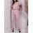 Langer, eleganter Kurzarm-Jumpsuit für Damen (Einheitsgröße S/M) ITALIAN FASHION IMWE232082