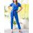 Langer, eleganter Kurzarm-Jumpsuit für Damen (Einheitsgröße S/M) ITALIAN FASHION IMWE232082