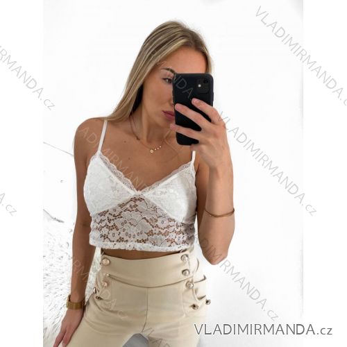 Damen-Crop-Top mit Trägern (S/M EINHEITSGRÖSSE) ITALIAN FASHION IMPGM232348