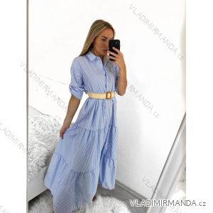 Langes Hemdkleid für Damen mit langen Ärmeln (S/M EINHEITSGRÖSSE) ITALIAN FASHION IMPLP2310000014