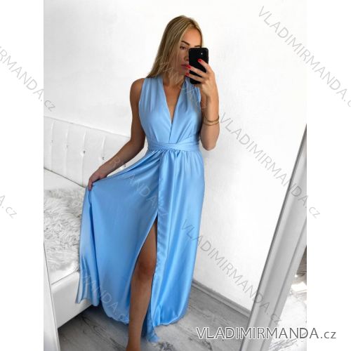 Šaty letní na ramínka dámské (S/M ONE SIZE) ITALSKÁ MÓDA IMPBB22B21841 S/M hellblau