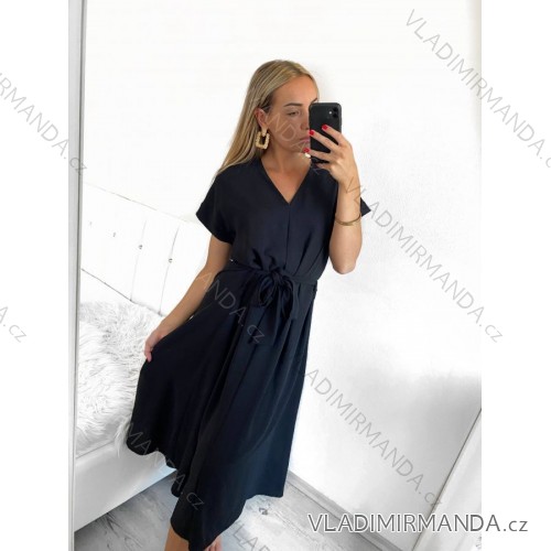 Langes, ärmelloses Sommerkleid für Frauen (Einheitsgröße S/M) ITALIAN FASHION IMPLM22OMBRE S/M schwarz