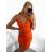 Sommerkleid Carmen aus Musselin für Damen (Einheitsgröße S/M) ITALIAN FASHION IMWE231506 S/M oranžová