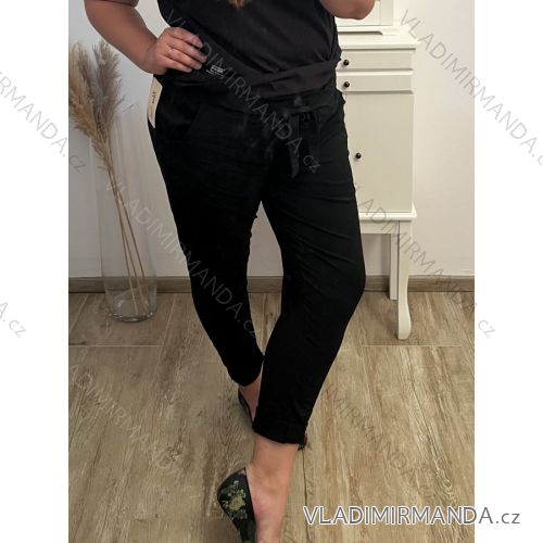 Lange Stretchhose für Damen in Übergröße (XL/2XL ONE SIZE) ITALIAN FASHION IMC22810 XL/2XL schwarz