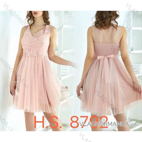 Kurzes ärmelloses Partykleid für Damen (S/M EINHEITSGRÖSSE) ITALIAN FASHION IMM23M8792