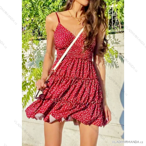 Kurzes Sommerkleid für Damen mit Trägern (S/M EINHEITSGRÖSSE) ITALIAN FASHION IMPBB24B22333