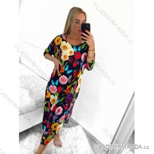 Langärmliges Damenkleid in Übergröße (XL/2XL/3XL Einheitsgröße) POLISH FASHION PMLT22JAJKOD