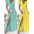 Sommer Kurzarm Sommerkleid (S / M ONE SIZE) ITALIENISCHE MODE IMWY21019 S/M hellblau