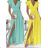 Sommer Kurzarm Sommerkleid (S / M ONE SIZE) ITALIENISCHE MODE IMWY21019 S/M hellblau