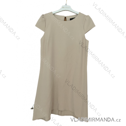 Sommerkleid Langarm geblümte Damen (UNI S / L) ITALIAN FASHION IMK20150 36 béžová