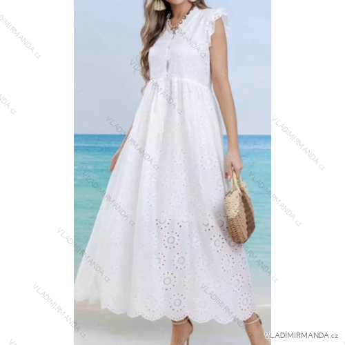 Langes, ärmelloses Sommerkleid im Boho-Stil für Damen (Einheitsgröße S/M) ITALIAN FASHION IMPEM2323078