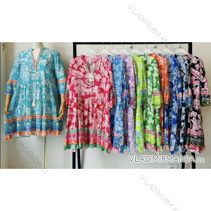 Damen-Sommerkleid mit 3/4-Ärmeln (Einheitsgröße S/M) ITALIAN FASHION IMPEM23VA358