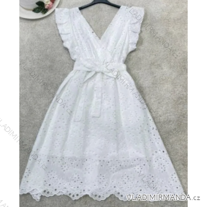 Ärmelloses Sommerkleid für Damen im Boho-Stil mit Spitze (Einheitsgröße S/M) ITALIAN FASHION IMPEM231165