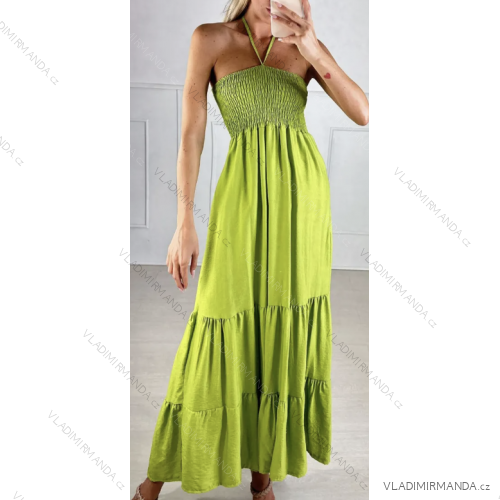 Trägerloses Sommerkleid mit langen Fransen für Damen (Einheitsgröße S/M) ITALIAN FASHION IMPBB2310606c3