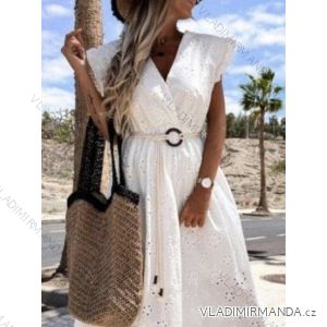 Sommer-Boho-Kleid mit Spitzengürtel für Damen (Einheitsgröße S/M) ITALIAN FASHION IMWAD232499