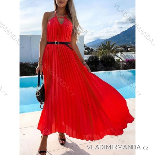 Langärmliges Sommerkleid für Damen (S / M ONE SIZE) ITALIAN FASHION IMD21551