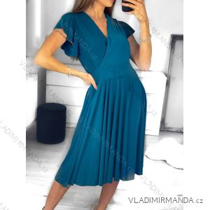 Elegantes Sommerkleid mit kurzen Ärmeln für Damen (Einheitsgröße S/M) ITALIAN FASHION IMWGB231614