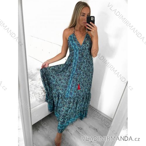 Damen Langarmkleid (S / M ONE SIZE) ITALIAN FASHION IMM211555 S/M blau