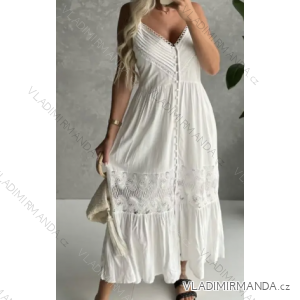 Langes trägerloses Sommerkleid im Boho-Stil für Damen (Einheitsgröße S/M) ITALIAN FASHION IMPGM236406