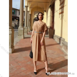 Damen-Sommerkleid mit Gürtel, kurzärmelig (S/M Einheitsgröße) ITALIAN FASHION IMPLI245904