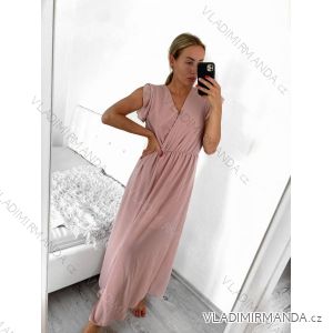 Damenkleid aus Baumwolle mit kurzen Ärmeln aus Spitze (S / M ONE SIZE) ITALIAN FASHION IMWM215877