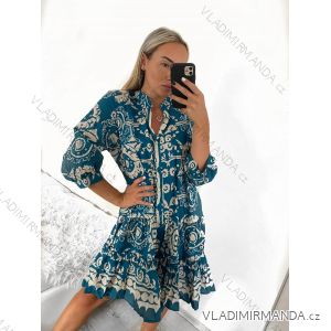 Damen-Sommerkleid in Übergröße, Oversize-Hemd, langärmelig (S/M/L/XL/2XL, Einheitsgröße) ITALIAN FASHION IMPLI234840/DUR