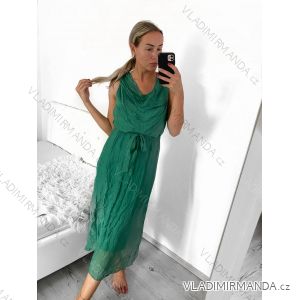 Langes ärmelloses Sommerkleid für Damen (Einheitsgröße S/M/L) ITALIAN FASHION IMFF23003