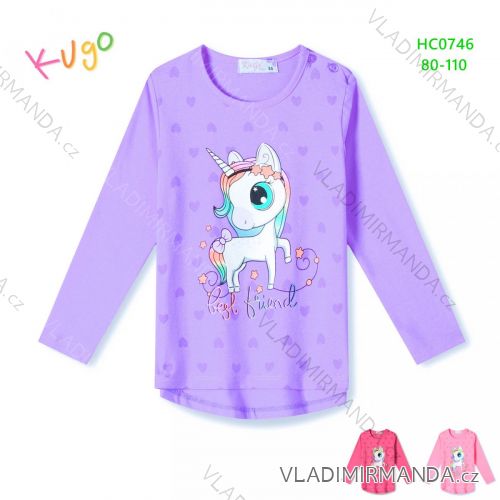 T-Shirt Langarm mit Pailletten Baby Mädchen (80-110) KUGO M0195