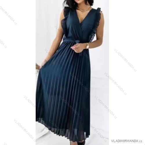 Langes, elegantes, ärmelloses Sommerkleid für Damen (S/M Einheitsgröße) ITALIAN FASHION IMPGM236161