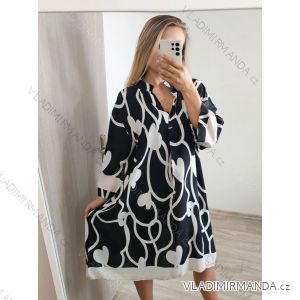 Sommer-Oversize-Hemdkleid mit langen Ärmeln für Damen in Übergröße (S/M/L/XL/2XL Einheitsgröße) ITALIAN FASHION IM82367011