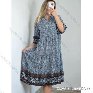 Hemdkleid Oversize Kurzarm Damen Übergröße (XL/2XL ONE SIZE) ITALIAN FASHION IM723004