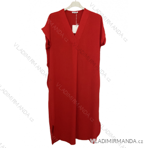 Kurzärmliges Sommerkleid aus Baumwolle für Damen (Einheitsgröße S/M) ITALIAN FASHION IM722253