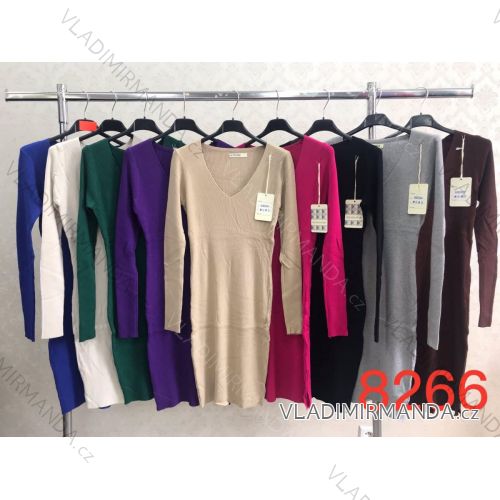 Damen-Stretchkleid mit langen Ärmeln (Einheitsgröße S/M) ITALIAN FASHION IMWKK238266