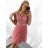 Kurzes trägerloses Partykleid für Damen (S/M EINHEITSGRÖSSE) ITALIAN FASHION IMPSH24C612 rosa Lachs S/M