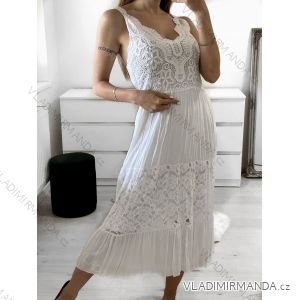 Sommerliches trägerloses Boho-Spitzenkleid für Damen (Einheitsgröße S/M) ITALIAN FASHION IMPLI2490687