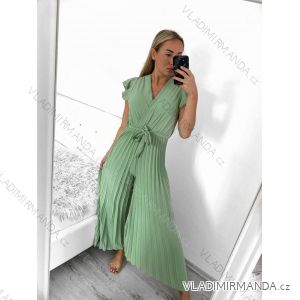 Langer, eleganter Kurzarm-Jumpsuit für Damen (S/M EINHEITSGRÖSSE) ITALIAN FASHION IMWCC232642/DU