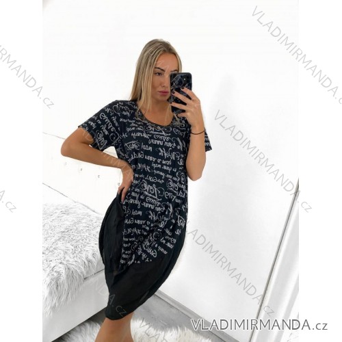 Ärmelloses Sommerkleid für Damen (UNI SL) ITALIAN FASHION IMK201505107 XL/2XL schwarz