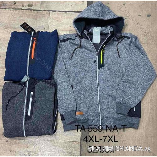 Zip Hoodie Langarm Herren Übergröße (4XL-7XL) TA FASHION TAF23TA-559NA-T