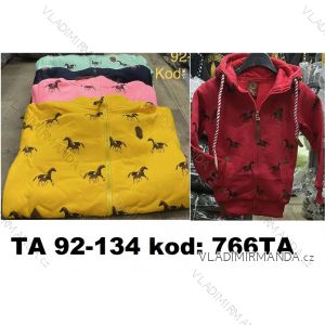 Sweatshirt mit Reißverschluss und Kapuze, langärmlig, für Kinder und Mädchen (92-134) TA FASHION TAF23766TA